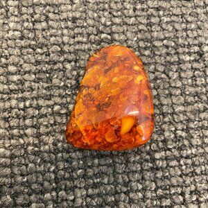 Vintage Natural Honey Amber Large Brooch Pendant / 2"